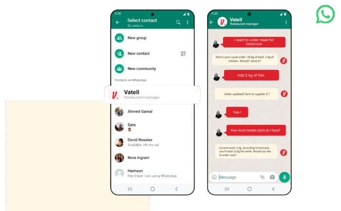 Aperçu de conversation WhatsApp